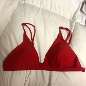 Red bathing suit top